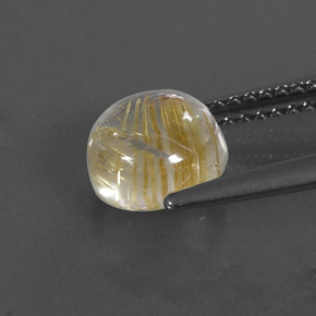 1,82 ctw natürlicher gelber Rutilquarz, Rundschliff, Transparent