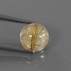 2,25 ctw natürlicher gelber Rutilquarz, Transparent, Transparent / Lichtdurchlässig