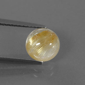 2,02 ctw natürlicher gelber Rutilquarz, Transparent, Transparent / Lichtdurchlässig