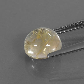 2,41 ctw natürlicher gelber Rutilquarz, Rundschliff, Transparent
