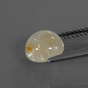 2,21 ctw natürlicher gelber Rutilquarz, Transparent, Transparent / Lichtdurchlässig