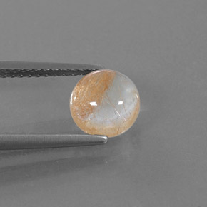 1,55 ctw natürlicher gelber Rutilquarz, Rundschliff, Transparent
