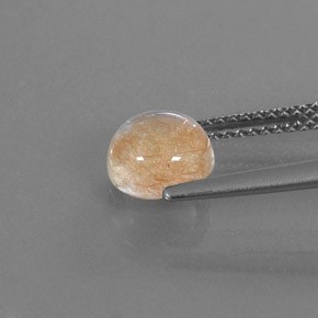 1,55 ctw natürlicher gelber Rutilquarz, Rundschliff, Transparent