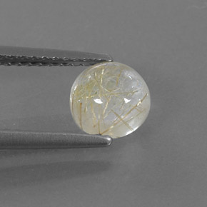 1,19 ctw natürlicher gelber Rutilquarz, Rundschliff, Transparent