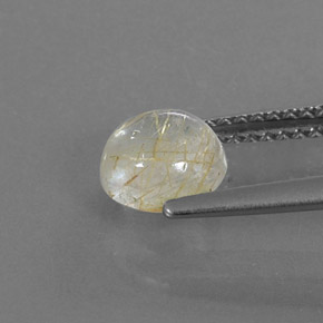 1,19 ctw natürlicher gelber Rutilquarz, Rundschliff, Transparent