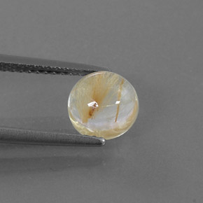 1,81 ctw natürlicher gelber Rutilquarz, Rundschliff, Transparent
