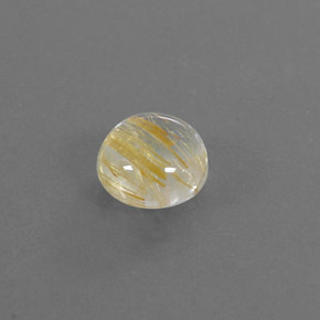 1,61 ctw natürlicher gelber Rutilquarz, Rundschliff, Transparent