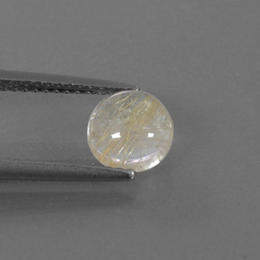 1,27 ctw natürlicher gelber Rutilquarz, Rundschliff, Transparent