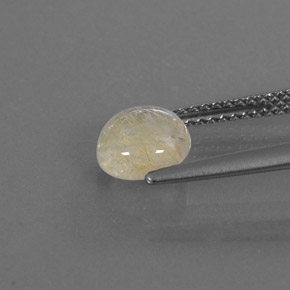 1,27 ctw natürlicher gelber Rutilquarz, Rundschliff, Transparent