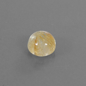 1,48 ctw natürlicher gelber Rutilquarz, Rundschliff, Transparent