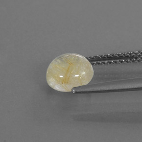 1,32 ctw natürlicher gelber Rutilquarz, Rundschliff, Transparent