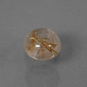 1,33 ctw natürlicher gelber Rutilquarz, Rundschliff, Transparent