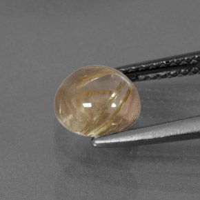 1,40 ctw natürlicher gelber Rutilquarz, Rundschliff, Transparent