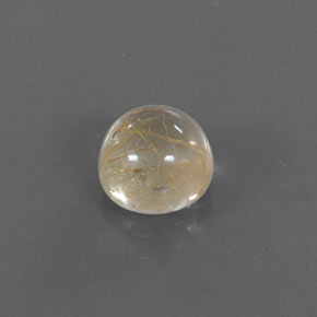 1,62 ctw natürlicher gelber Rutilquarz, Rundschliff, Transparent