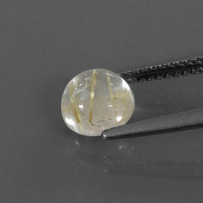 1,50 ctw natürlicher gelber Rutilquarz, Rundschliff, Transparent