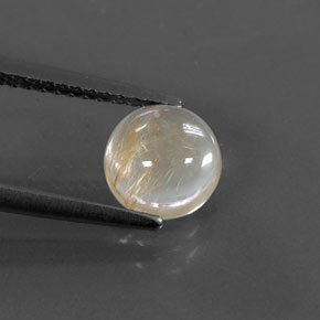 1,42 ctw natürlicher gelber Rutilquarz, Rundschliff, Transparent
