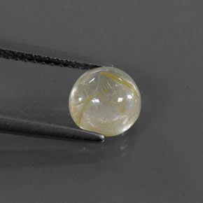 1,39 ctw natürlicher gelber Rutilquarz, Rundschliff, Transparent
