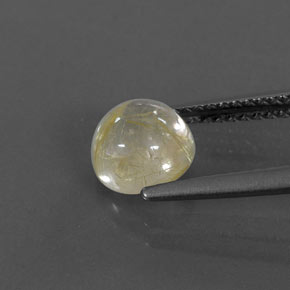 1,39 ctw natürlicher gelber Rutilquarz, Rundschliff, Transparent