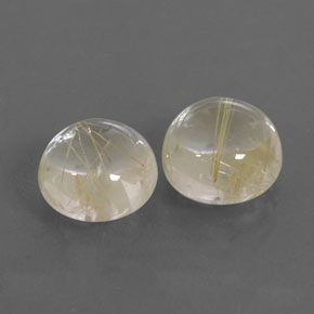 ct natürliche gelber Rutilquarz-Edelsteine, Rundschliff, Transparent