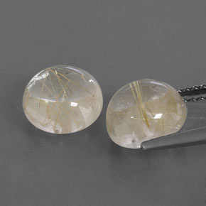  ct natürliche gelber Rutilquarz-Edelsteine, Rundschliff, Transparent