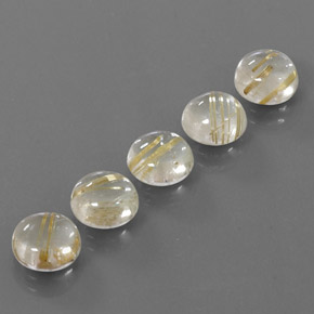  ct natürliche gelber Rutilquarz-Edelsteine, Rundschliff, Transparent