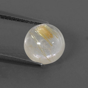 2,63 ctw natürlicher gelber Rutilquarz, Rundschliff, Transparent