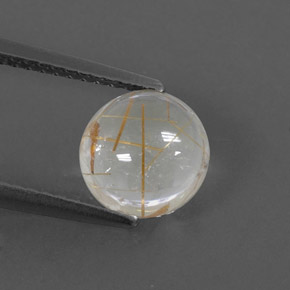 1,99 ctw natürlicher gelber Rutilquarz, Rundschliff, Transparent