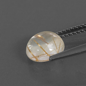 1,99 ctw natürlicher gelber Rutilquarz, Rundschliff, Transparent