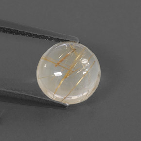 1,78 ctw natürlicher gelber Rutilquarz, Rundschliff, Transparent
