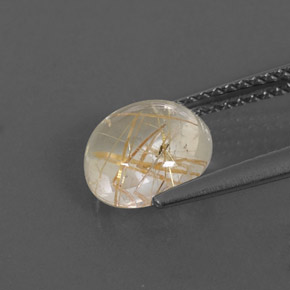 1,78 ctw natürlicher gelber Rutilquarz, Rundschliff, Transparent