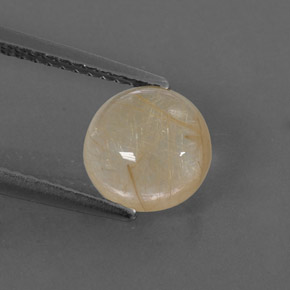 1,72 ctw natürlicher gelber Rutilquarz, Rundschliff, Transparent
