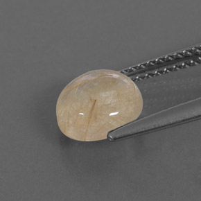 1,72 ctw natürlicher gelber Rutilquarz, Rundschliff, Transparent