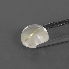 1,57 ctw natürlicher gelber Rutilquarz, Rundschliff, Transparent