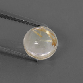 1,66 ctw natürlicher gelber Rutilquarz, Rundschliff, Transparent