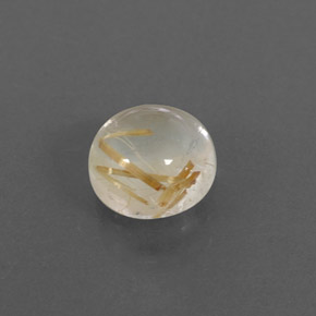 1,66 ctw natürlicher gelber Rutilquarz, Rundschliff, Transparent