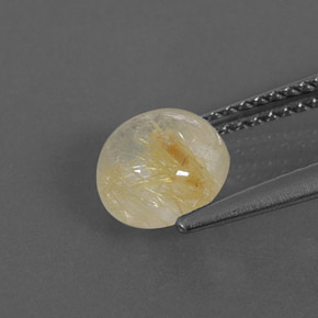 1,65 ctw natürlicher gelber Rutilquarz, Rundschliff, Transparent