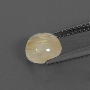 1,50 ctw natürlicher gelber Rutilquarz, Rundschliff, Transparent