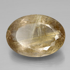 66,47 ctw natürlicher Gold Rutilquarz, Oval Schliff, Transparent