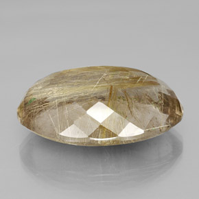 66,47 ctw natürlicher Gold Rutilquarz, Oval Schliff, Transparent