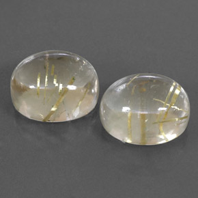  ct natürliche gelber Rutilquarz-Edelsteine, Oval Schliff, Transparent
