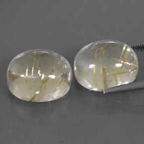  ct natürliche gelber Rutilquarz-Edelsteine, Oval Schliff, Transparent