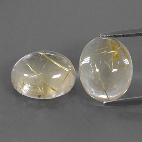  ct natürliche gelber Rutilquarz-Edelsteine, Oval Schliff, Transparent