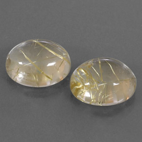  ct natürliche gelber Rutilquarz-Edelsteine, Oval Schliff, Transparent
