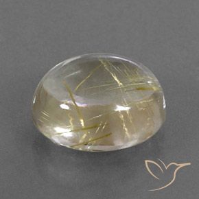 9,17 ctw natürlicher Blasses Gelb Rutilquarz, Oval, Transparent