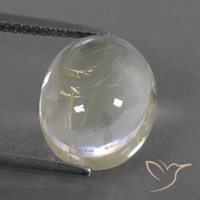 5.43ct Natürlicher Erdiges Gelb Rutilquarz, Oval, Transparent