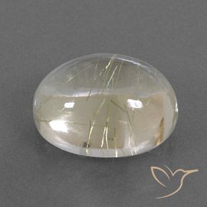 9,17 ctw natürlicher Erdiges Gelb Rutilquarz, Oval, Transparent