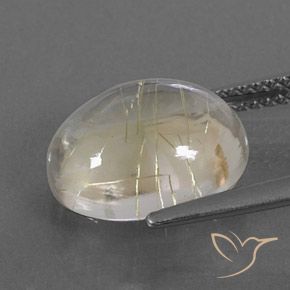 9,17 ctw natürlicher Erdiges Gelb Rutilquarz, Oval, Transparent