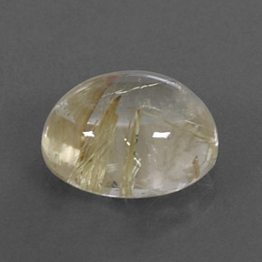 4,89 ctw natürlicher gelber Rutilquarz, Oval Schliff, Transparent