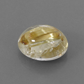 4,46 ctw natürlicher gelber Rutilquarz, Oval Schliff, Transparent