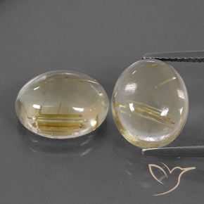 10.69ctw Natürlicher hellgelb Rutilquarz, Oval, Transparent